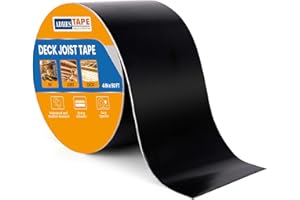 ADHES TAPE PURSUIT OF PERFECTION ADHES Deck Joist Tape, 4" x 50' Weather Resistance & Waterproof Joist Tape for Decking, Deck Flashing Tape, Butyl Joist Tape, Ideal for Wood Decks Beams Roof, Outdoor Construction Use