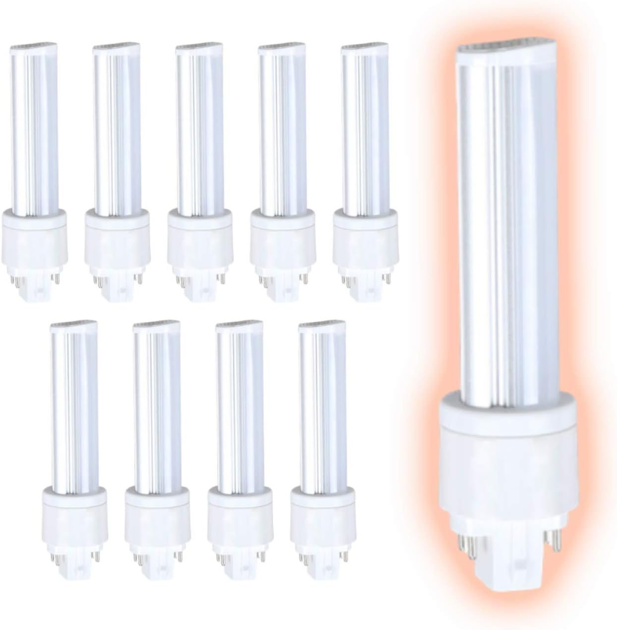 9 Watt Replacement Horizontal LED Plugin Light Bulbs Commercial 6