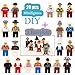 Minifigures Set - 20 Minifigures Toys Building Bricks Compatible Family Figures Mini People -Included Baseplate Bonus