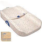 Tiny Marvels Baby Changing Pad, Diaper Changing Pad with Non-Skid Bottom & Strap, Soft Washable Cover, Breathable Foam with S