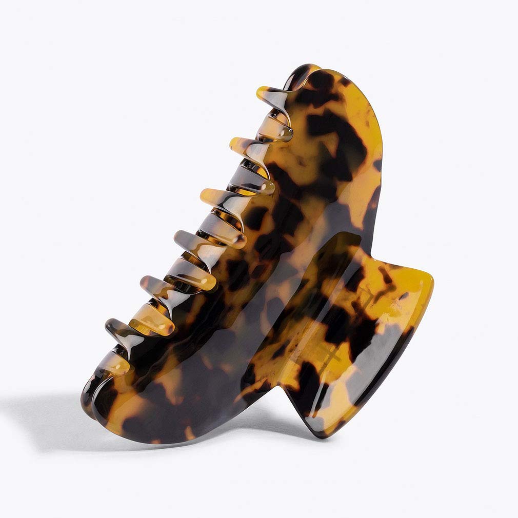 2PCS Hair Claw Banana Clips tortoise Barrettes Celluloid French Design Barrettes celluloid Leopard print Large Fashion Accessories for Women Girls : Beauty