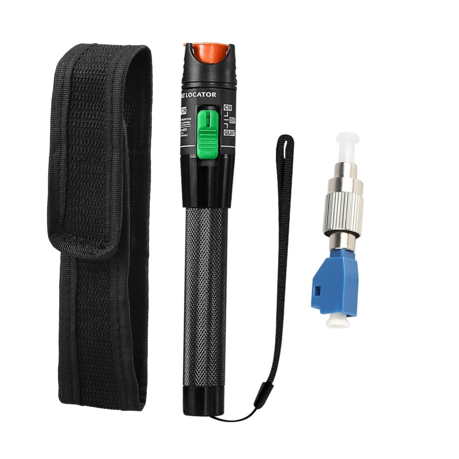 30mW Visual Fault Locator Kit, 30KM VFL Red Light Pen with 2.5mm Universal Connector FC to LC Adapter, Fibre Network Cable Test Kit Fibre Light Source Testers