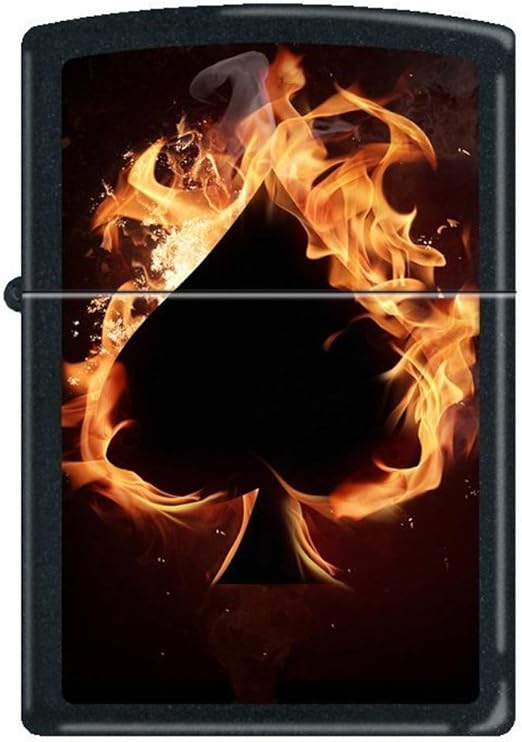 Ace Of Spades Design Black Matte Finish Lighter Zippo Other Zippo Lighters Monomagazine Collectibles