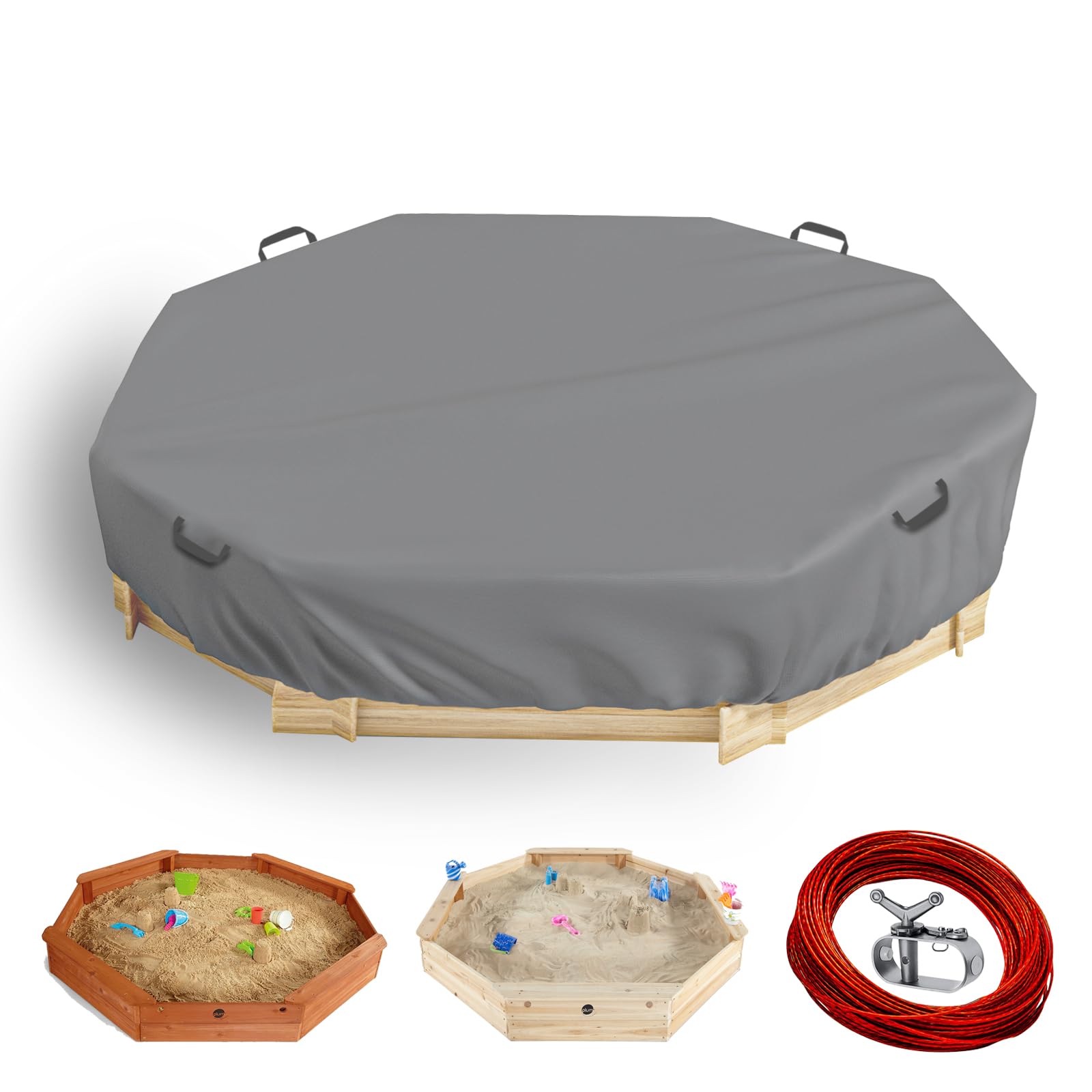 Waterproof Octagon Sandboxes Cover, Upgraded with