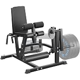Adjustable Leg Extension Curl Machine, 4 in 1 Lower Body Workout Equipment | Leg Exercise Machine, Single-Pin Changes, Linear Bearings, Fits 1" &amp; 2" Plate, Easy Mobility, Crunches Home Gym