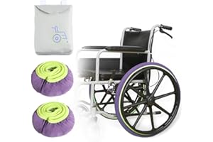 PVC Wheelchair Wheel Covers,Noise-Reducing Tire Sleeves,Wheelchair Accessories Tyre Covers to Protect Floors Carpets (Purple,