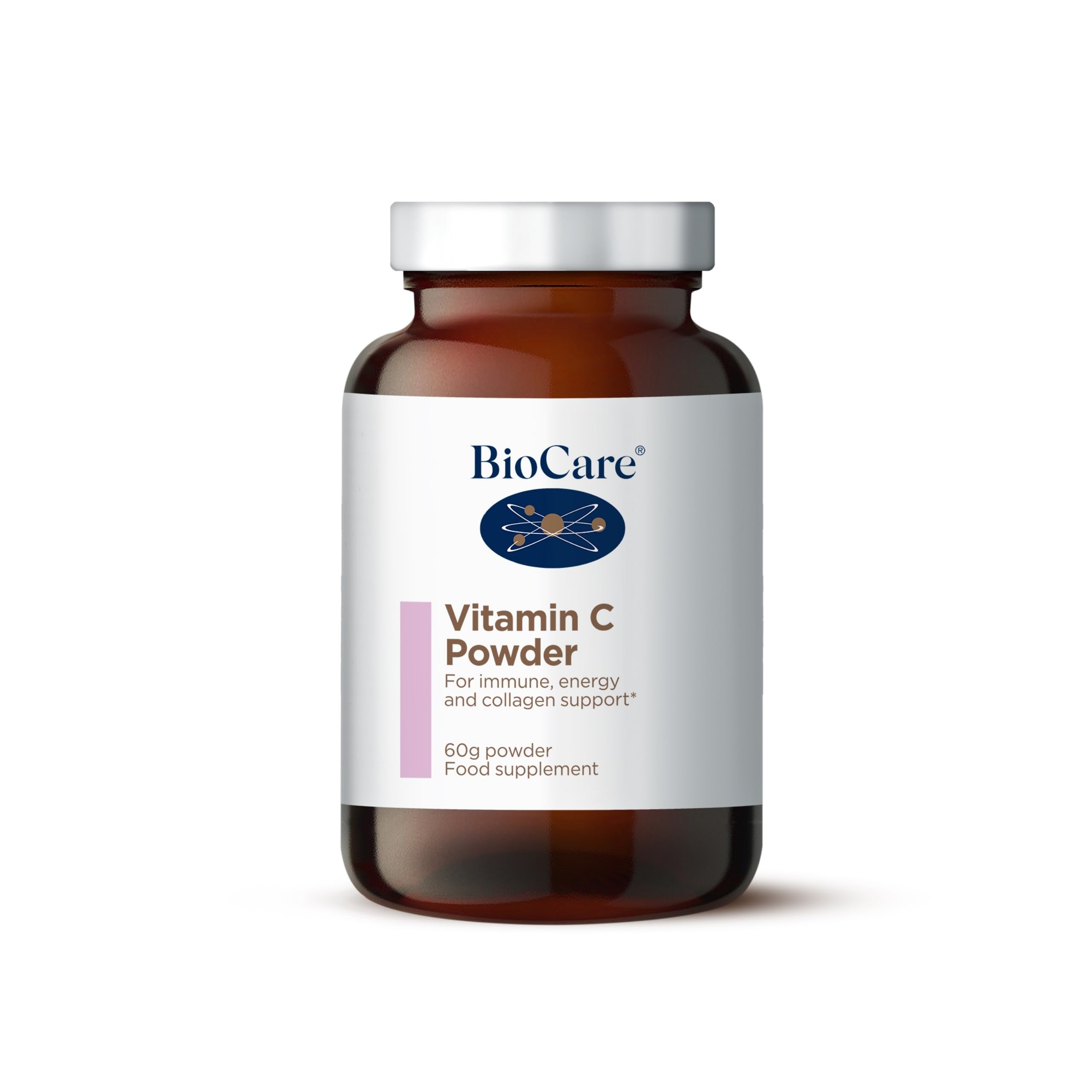 BioCare Vitamin C Powder - High Potency, Low Acid Magnesium Ascorbate for Immune, Energy, Skin and Collagen Support - 60g