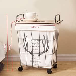 AXSY Cestos para La Colada Cesta De Ropa De Hierro Cesta De