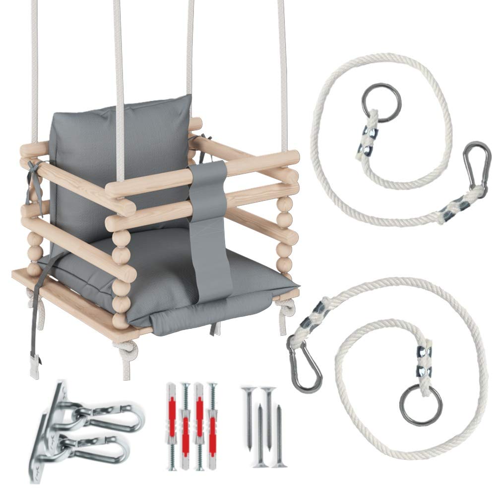 Buy MAMOI Baby Swing Set, Wooden Swing, Ideal as Baby Swing Outdoor