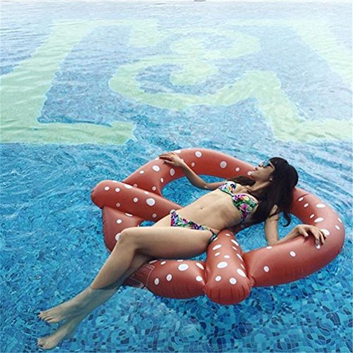 Swim Ring,DATEWORK Giant Inflatable Swimming Pool Pretzel Float Toy Summer Water Raft - Thumbnail 2