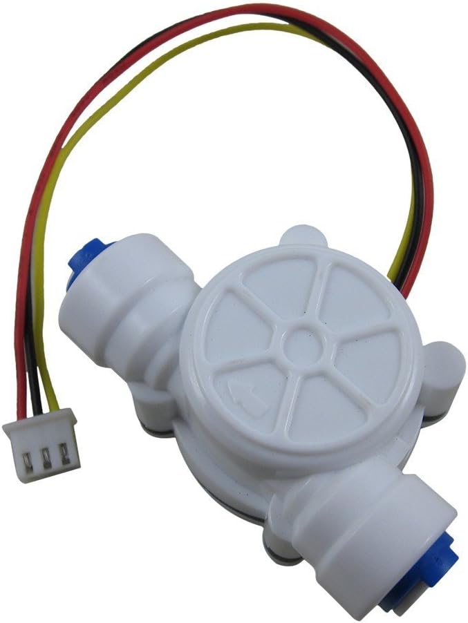 DIGITEN 1/4 Quick Connect 0.3-10L/min Water Hall Effect Flow Sensor Meter, White, 6.4 x 3 x 3.8 cm - Image 4