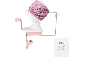 DUPDMKIN Yarn Ball Winder, Hand Operated Yarn Winder for Crocheting, Portable Yarn Spinner for Knitting