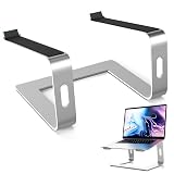 Portable Laptop Stand for Desk – Ergonomic Sturdy Aluminium Laptop Riser for Desk with Anti-Slip Bottom Compatible for 10-15.6'' Notebook - Improved Cooling Comfort Productivity and Posture