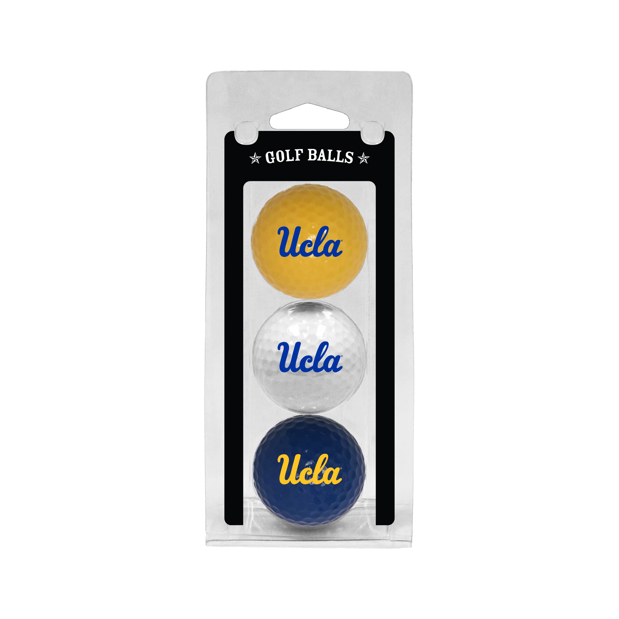 Team Golf NCAA UCLA Bruins 3 Golf Ball Pack Regulation Size Golf Balls, 3 Pack, Full Color Durable Team Imprint