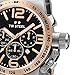 TW Steel CB133 Men's Chronograph Stainless Canteen Two-Tone Bracelet Band Black Dial Watch