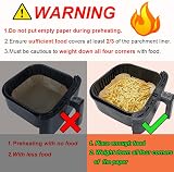 BYKITCHEN 200pcs Air Fryer Liners 8 Inch, Nonstick Parchment, 6.5in Inner view 5
