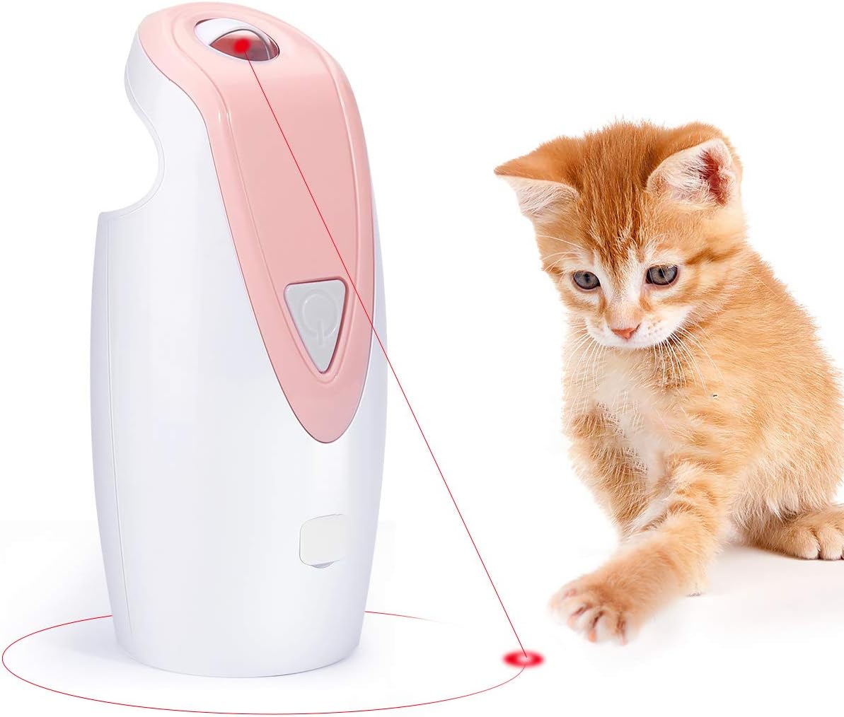 Zwini Funny Cat Toys Interactive Automatic Rotating Cat Light Toy Pet Pointer USB Rechargeable
