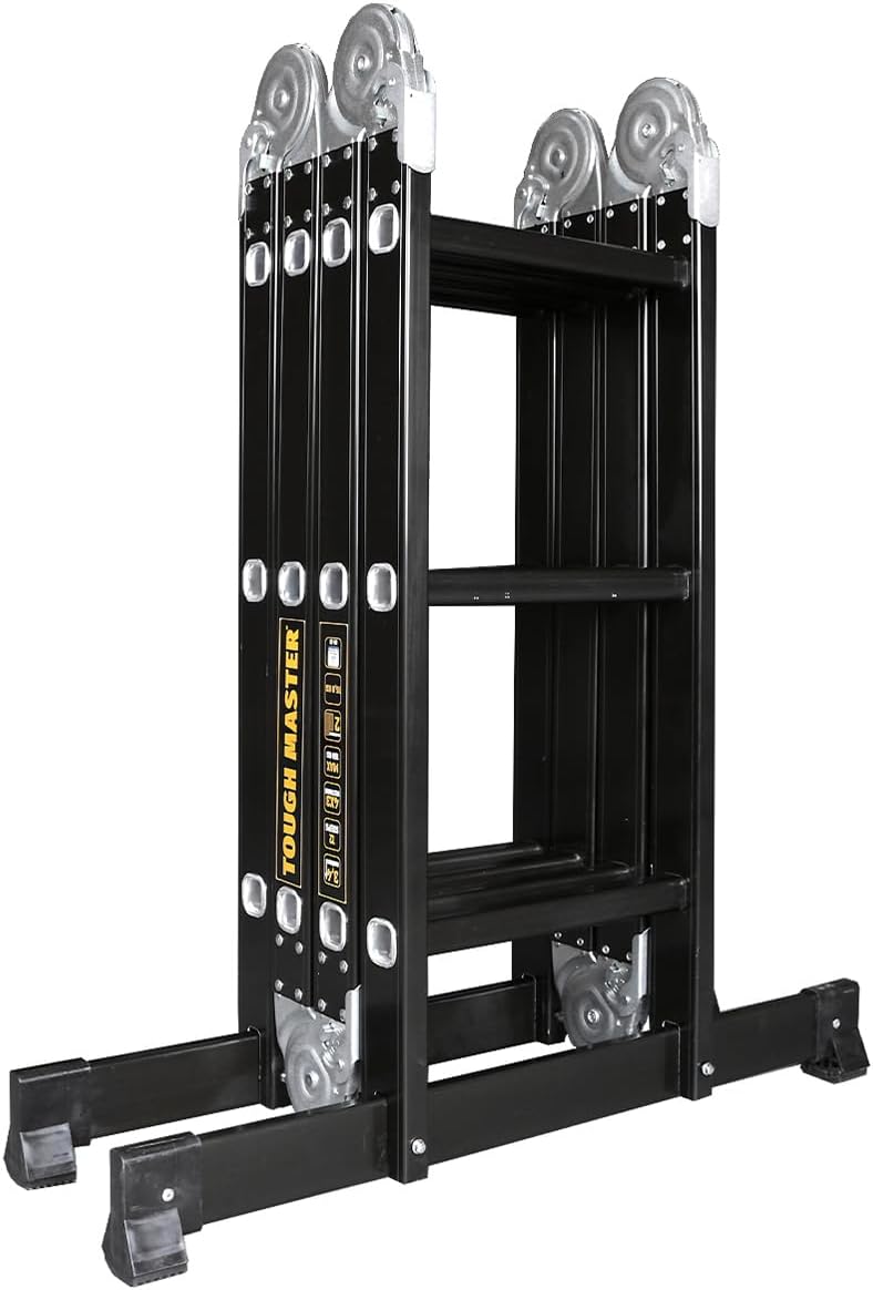 TOUGH MASTER Multi-Purpose Aluminium Ladder EN131-6 Folding Extension Ladder