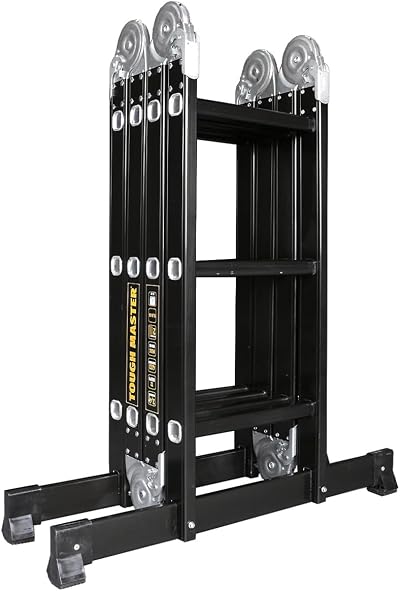 TOUGH MASTER Multi-Purpose Aluminium Ladder EN131-6 Folding Extension Ladder