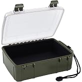 Uxwuy Large Waterproof Box Container Olive Green Tactical Dry Box- Airtight Floating Watertight Boat Drybox, Crushproof Impact-Resistant Protective Hard Case for Survival, Electronics &amp; Outdoor Gear
