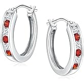 AGRULE Channel Set Small Huggie Hoop Earrings Sterling Silver or 14K Gold Color,Lightweight Hypoallergenic CZ Diamond Chunky Hoop Earrings for Women