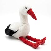 BABY FRANKIEZHOU Simulation White Stork Plush Toy, 9.84in Soft Bird Toy