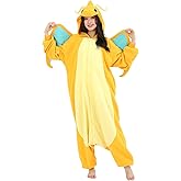 SAZAC Pokemon Dragonite Kigurumi Onesie – Adult Halloween Cosplay Costume – Ultra Soft & Cozy Unisex Loungewear