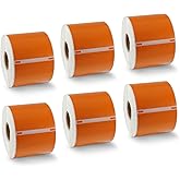 BETCKEY - Compatible DYMO 30256 (2-5/16" x 4") Replacement Shipping Labels - Compatible with Rollo, DYMO Labelwriter 450, 4XL & Zebra Desktop Printers[6 Rolls - 1800 Labels, Orage]