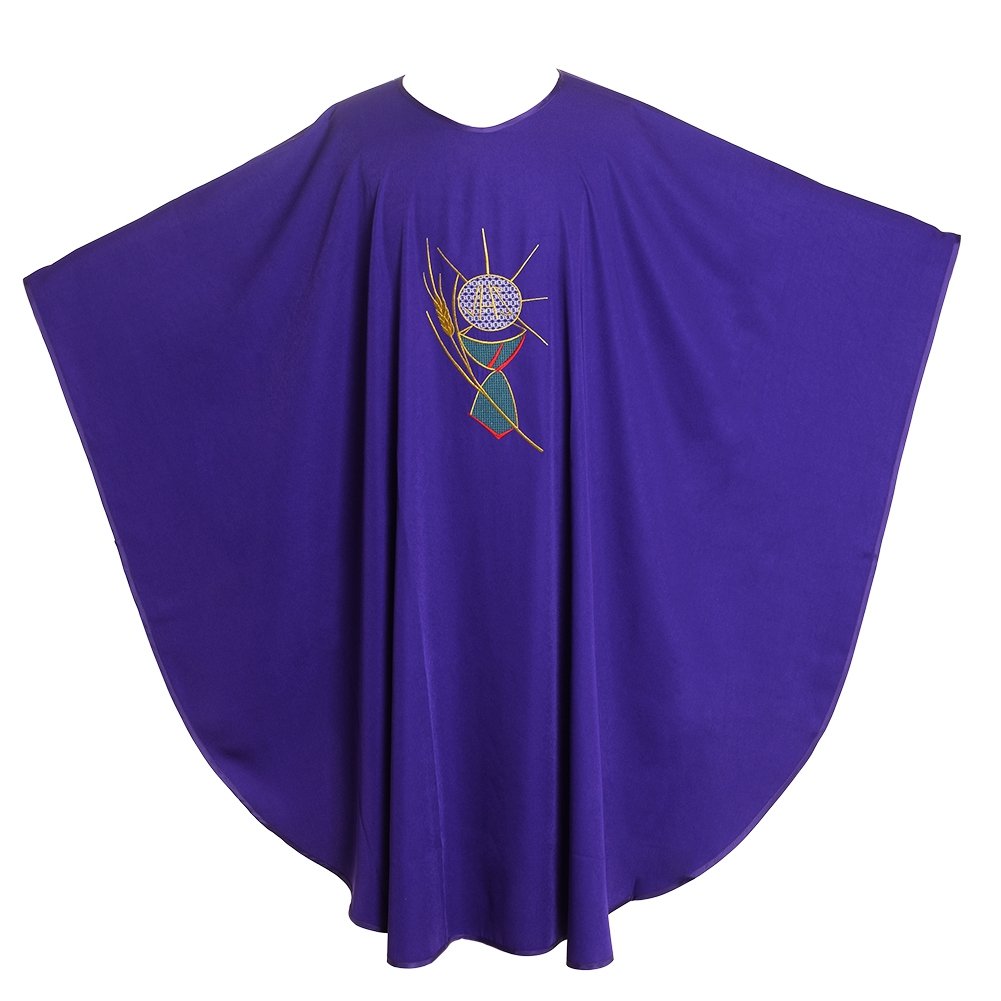 BLESSUME Priest Chasuble Embroidered Vestments Altar Mass Vestments