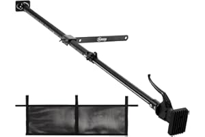 XINQIAO Cargo Bar for Pickup Truck Bed, Premium Universal Truck Cargo Bar with Cargo Net and Divider Bar, 200 LB Capacity, Also for A Third Hand Support Pole, 39.4" to 70.8" Long