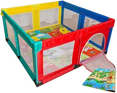 LXDDP Parque Infantil Plegable con colchón Seguridad Niños pequeños