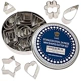 Ultra Cuisine Mini Cookie Cutter Shapes Set - 24