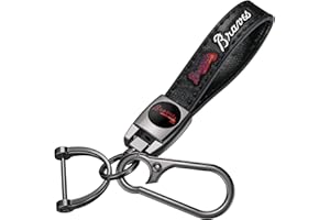 DNGNKNG Leather Car Keychain Keyring for Baseball Fans,Car Key Fob Holder Keychain Lanyard,Souvenir/Gifts for Baseball Fans