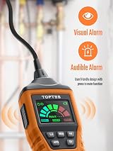 TOPTES PT520A Natural Gas Detector with 43.5cm Gooseneck Orange view 3