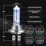 AGPTEK H7 Headlight Bulbs 55W 12V Dual Beam 3000 Lumen Blue Coated Xenon Style view 5