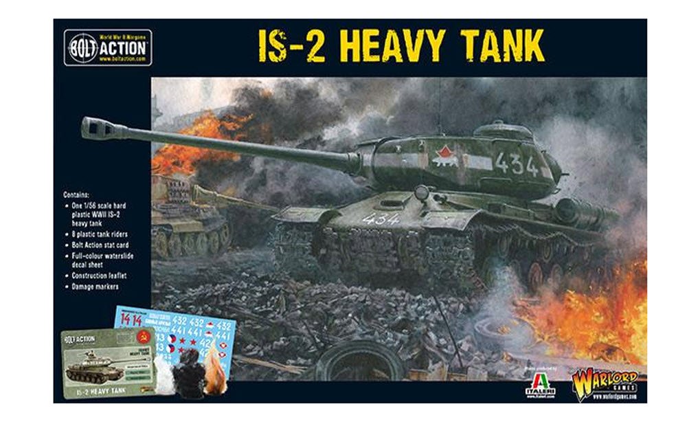 WarLord is-2 Heavy Tank - 1:56 / 28mm Plastic Scale Model Tank for Bolt Action Games - Highly Detailed World War 2 Miniatures
