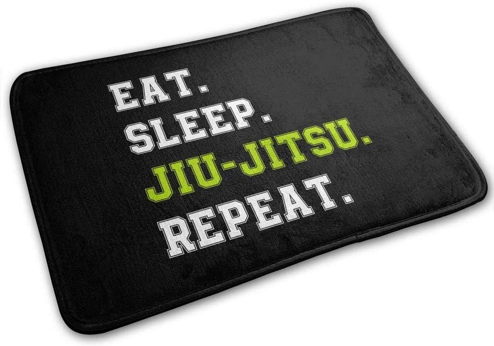 YIBENWANLI Eat Sleep JiuJitsu Repeat Doormat Print Non