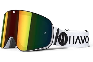 Havoc Racing Magnetic Frameless Goggles - For Motocross, Dirt Biking, Snowboarding, ATV, & UTV - UV Blocking Anti-Fog Goggles