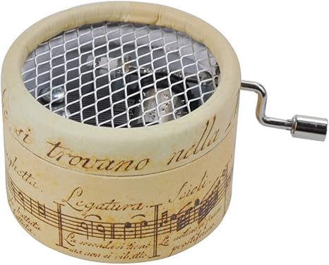 VOSAREA - Caja de música con manivela de Mano, Reloj de música de