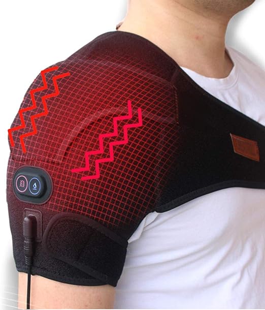 CREATRILL Shoulder Heating Pad with Vibration Massager for