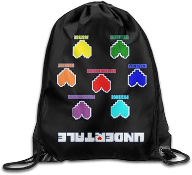 Amazon Co Jp Guiping Undertale カラフル ハート ソウル ユニセックス ドローストリング ジムサック スポーツバッグ スポーツ アウトドア