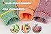 J H 3 Color Cut Resistant Gloves Red For Meat, Green For Veg, Yellow For Fruit- High Performance Cut Level 5, Food Grade No Cross Contam, 3Piece Medium