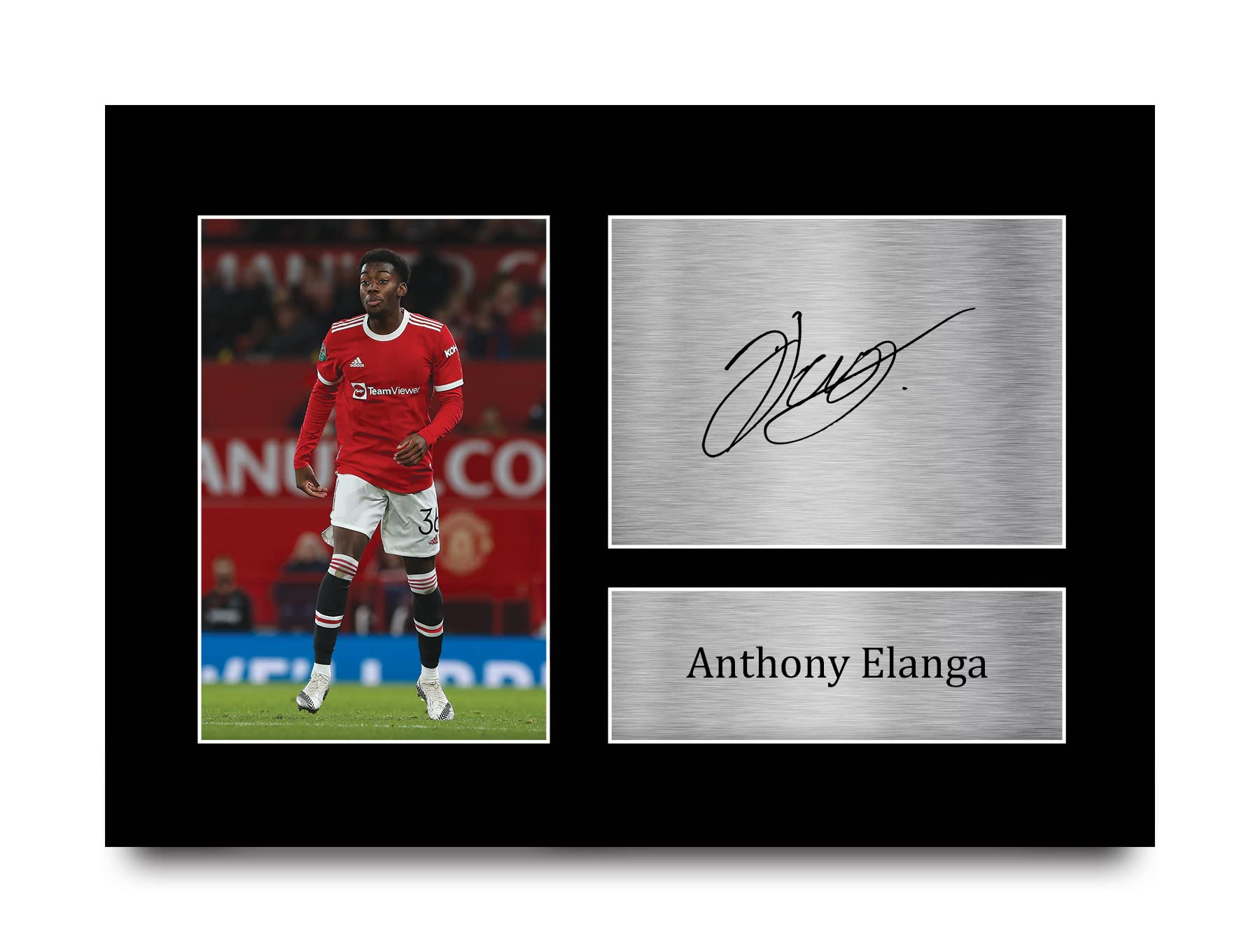 HWC Trading A4 Anthony Elanga Gifts Printed Signed Autograph Picture for Football Fans and Supporters
