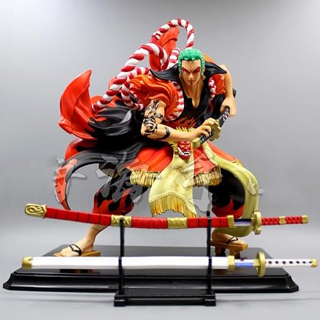 Amazon Co Jp Py ワンピース ロロノア ゾロ 歌舞伎ライオン アクションフィギュアモデルのギフトジュエリーワンピーススタチュー人形飾り ホーム キッチン