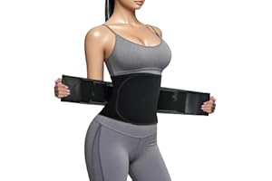 LKV Waist Trainer for Women Faja Shaper Slimming Stomach Belly Wrap Sweat Band Waist Cincher Trimmer for Workout Postpartum