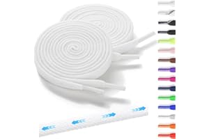 Elastic Shoelaces, Neo-wows 2 Pairs Stretch Shoe Laces, Tie Once, Slip On Laces for Kids & Adults Boots, Running Shoes