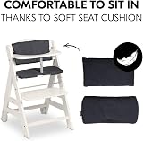 hauck Beta+ White Wooden High Chair Set 6 Months to 90 kg with Wheels view 5