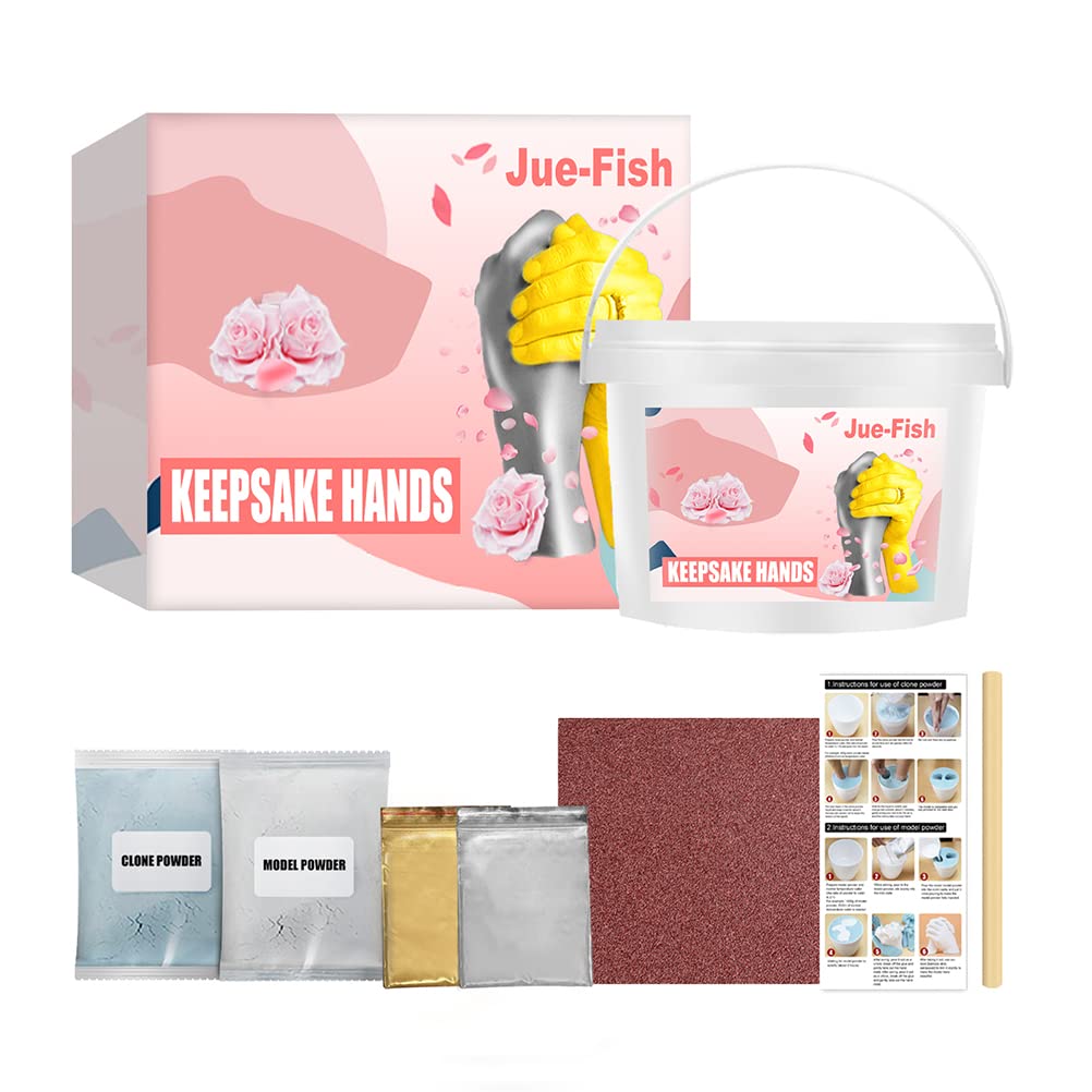 Hiraith Handprint Set Couples, Hand Casting Kit, 3D DIY Hand Casting Kit, Plaster Hand Kit, Couple Family and Baby