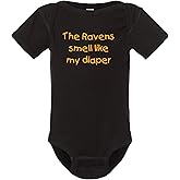 Steelers Fan Ravens Smell Like My Diaper Baby Bodysuit - Black