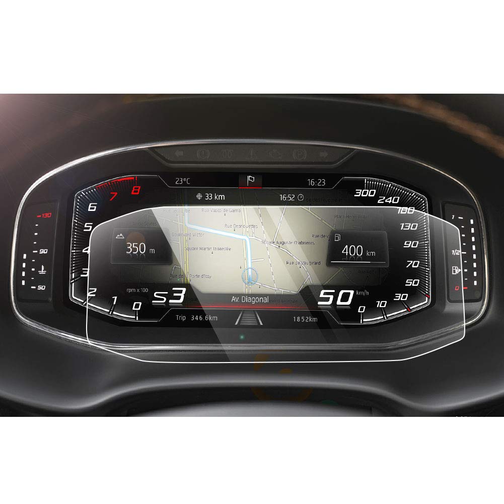 LFOTPP Seat Tarraco Instrument Board Protector Anti-Fingerprint Tempered Glass 9H Scratch-Resistant Car Accessories Screen Protector